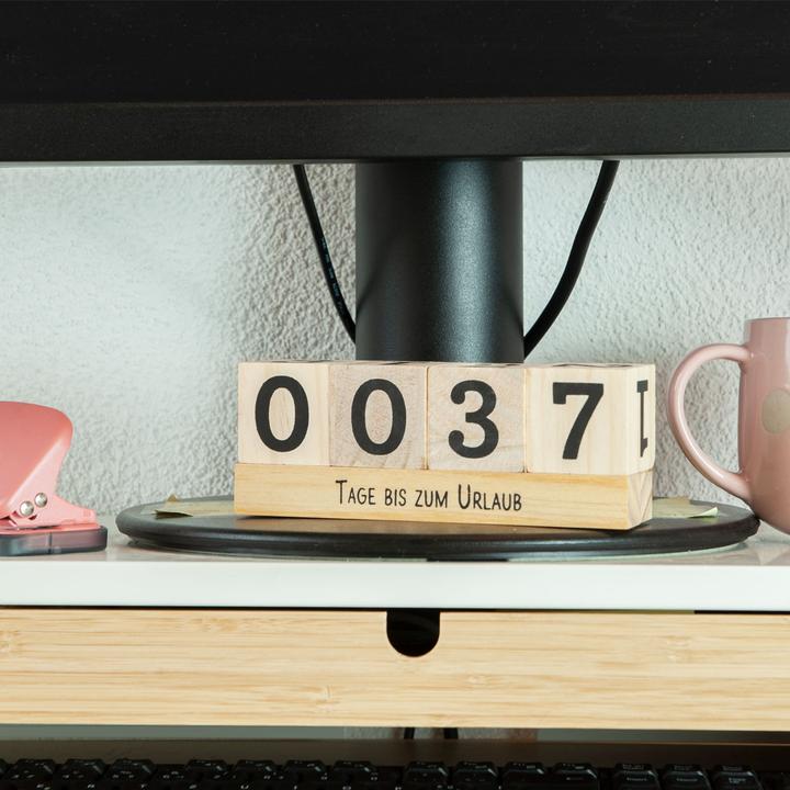 Produktbild Natura Punto Holzwürfel Countdown mit 2 Themenleisten