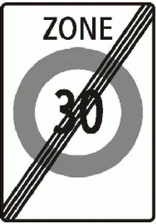 BRW Signaux Fin de la zone à vitesse limitée 2.59.2B