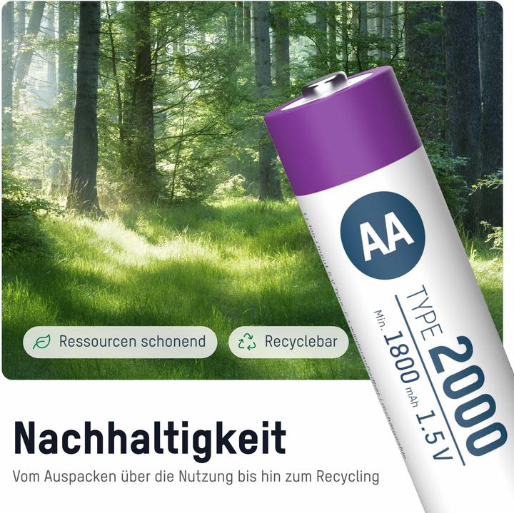 Immagine prodotto Ansmann Batteria Li-Ion Premium (4 pz., AA, 1800 mAh)