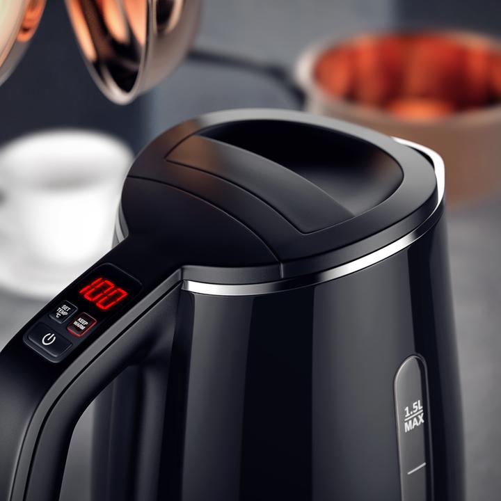Actual product image Arendo Kettle 1.5 l, 2200 W, stainless steel & glass with tea strainer, tea maker, temperature selection (1.50 l)