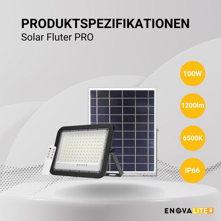 Produktbild Enovalite Solar LED-Fluter (1400 lm, IP65)