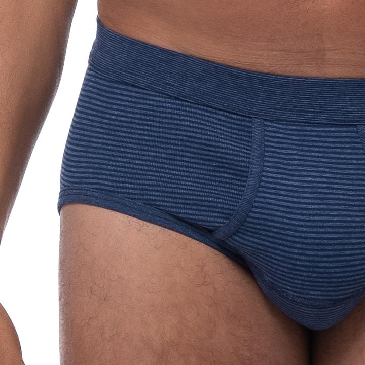 Produktbild Ammann 3er Pack Jeans Feinripp Slip / Unterhose mit Eingriff (L, 3er Pack)