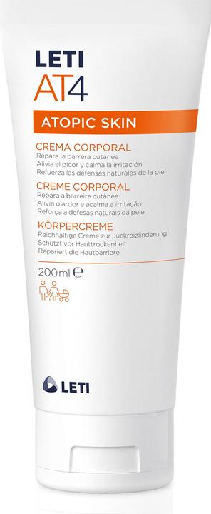 Leti AT4 Atopic Skin Körpercreme bei Neurodermitis, 200 ml Creme (Körpercreme, 200 ml)