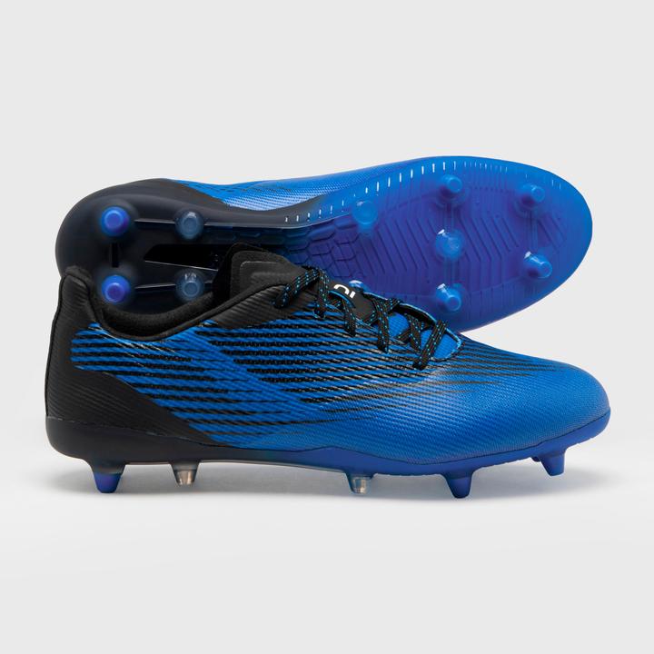 Image du produit Kipsta Femmes/Hommes Chaussures de Rugby FG - Score R500 bleu/noir (47)