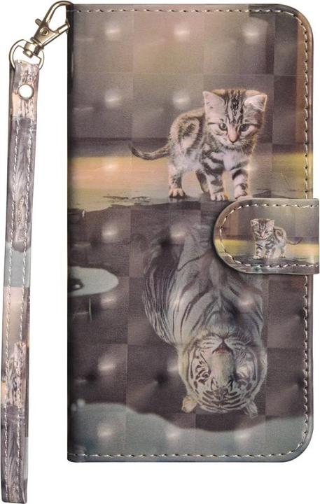 Produktbild Cover-Discount iPhone 12 / 12 Pro - Etui Glitzer Effekt Katze (Apple iPhone 12 Pro, Apple iPhone 12)