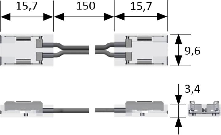Image du produit Halemeier Connecteur flexible long Versa 12 V