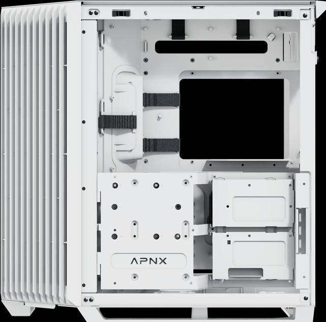 Actual product image APNX V1 PC case, midi tower, ATX, tempered glass - white (ATX)