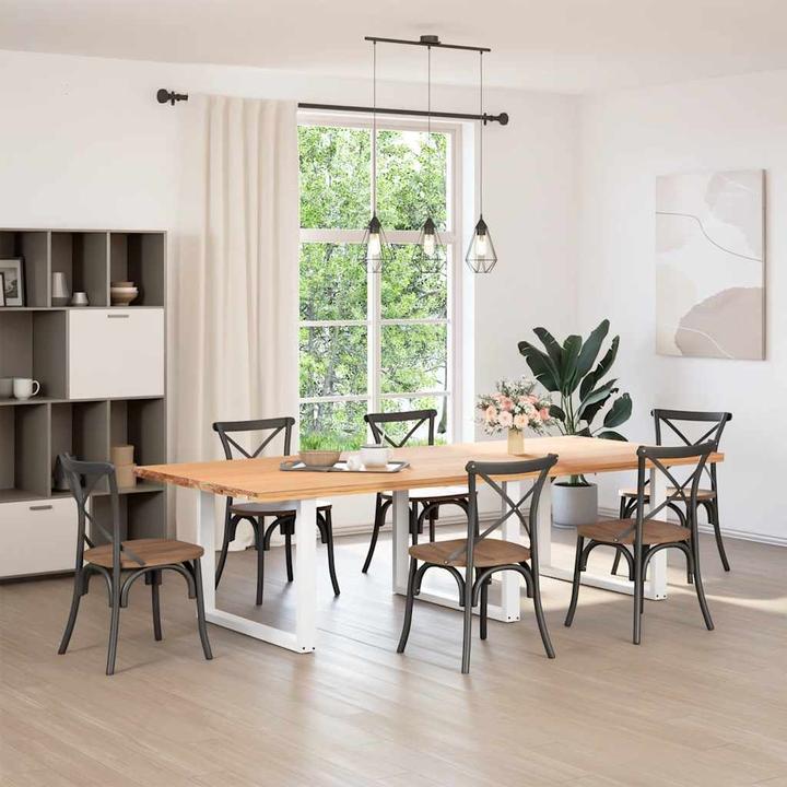Actual product image VidaXL U-shaped coffee table legs 2 pcs. White 100x(72-73) cm steel table leg