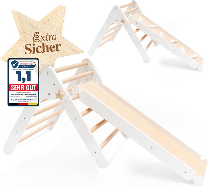 Produktbild Kids Woody Star Kletterdreieck mit Rutsche
