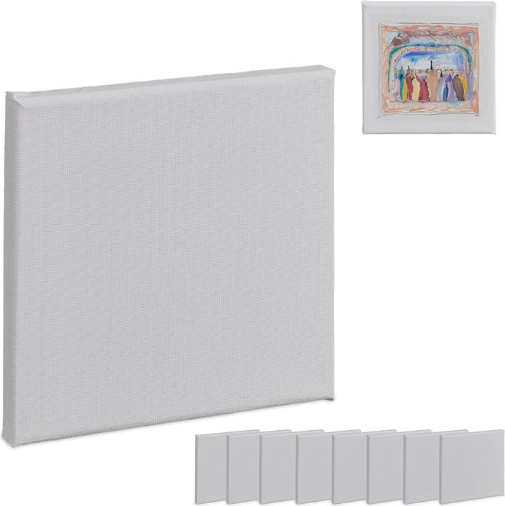 Relaxdays Leinwand-Set (15 x 15 cm)