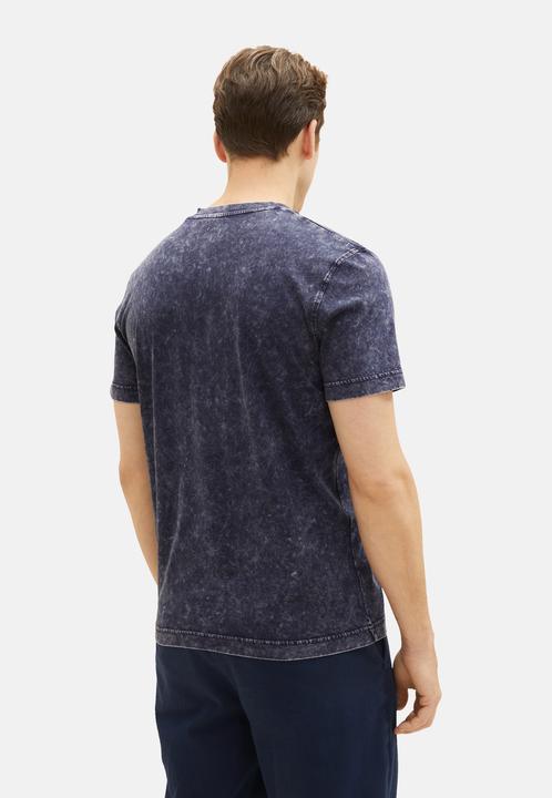 Actual product image Tom Tailor T-Shirt Kurzarmshirt mit Henley-Ausschnitt und ausgewaschener Optik (L)