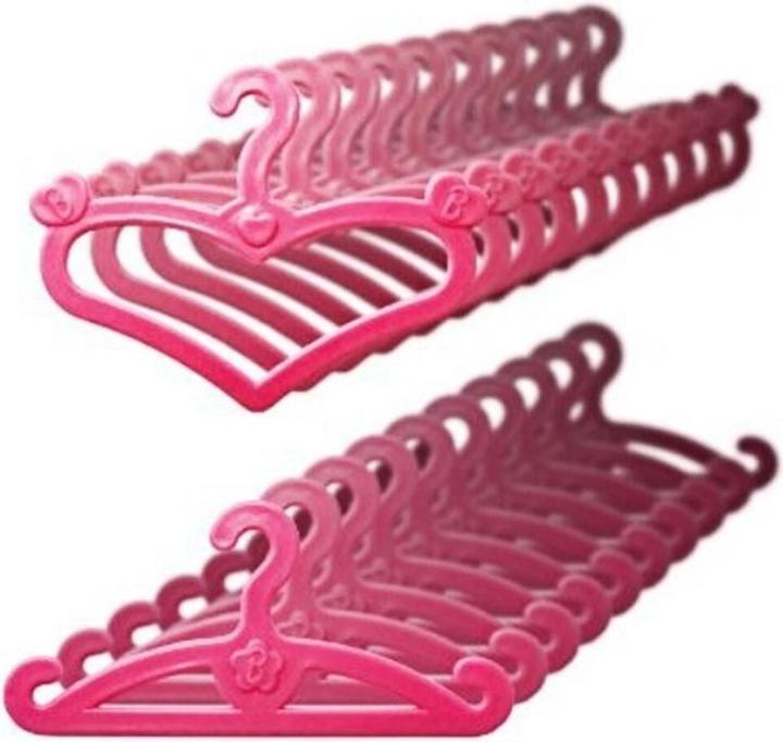 Immagine prodotto Hermex 20 pezzi gancio per bambola Barbie Appendiabiti rosa Accessori