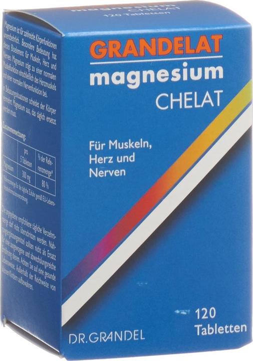 Image du produit Grandelat Magnésium en comprimés chélaté (120pcs) (120 pièce(s), Cachets, 162 g)