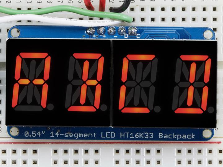 Produktbild Adafruit Alphanumerisches Display Rot 4 Zeichen I2C (Display)