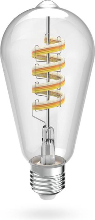 Actual product image Hama Smart LED lamp, Matter, E27, retro, filament ST64, RGBW, dimmable, with app (E27, 4.90 W, 470 lm, 1 x, F)