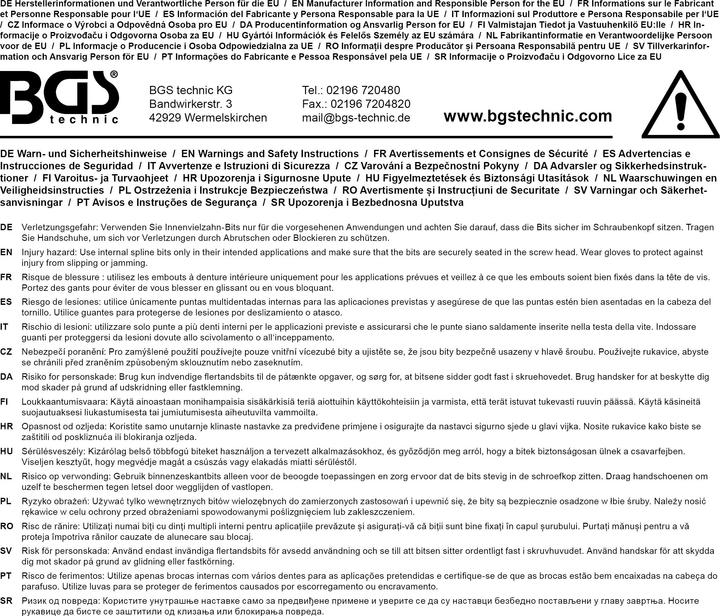 Productafbeelding BGS Bit | Aandrijving externe zeskant 10 mm (3/8") | interne multitand (voor XZN) M10 (M10)