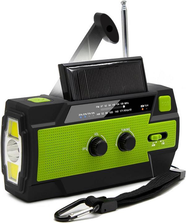 Produktbild Grafner Kurbelradio Solar USB LED Akku Camping Survival Notfallradio KR11064 (AM, FM)