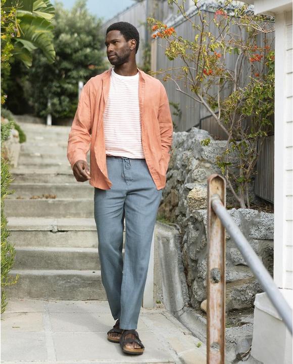 Produktbild La Redoute Collections Gerades Leinenhemd Signature mit Stehkragen (M)