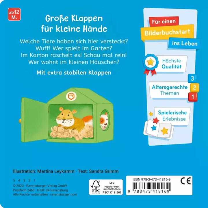 Produktbild Ravensburger Was siehst du? Klapp auf, klapp zu! Meine Tiere (Deutsch)
