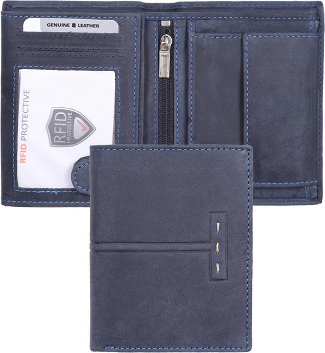 Actual product image Giorgio Carelli Unisex billfold with zip compartment. RFID