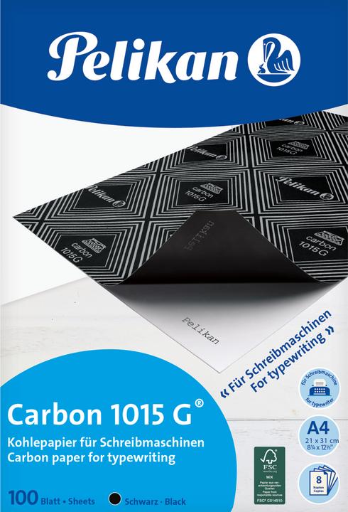 Actual product image Pelikan Carbon 1015G carbon paper, 100 sheets for typewriters, A4, black