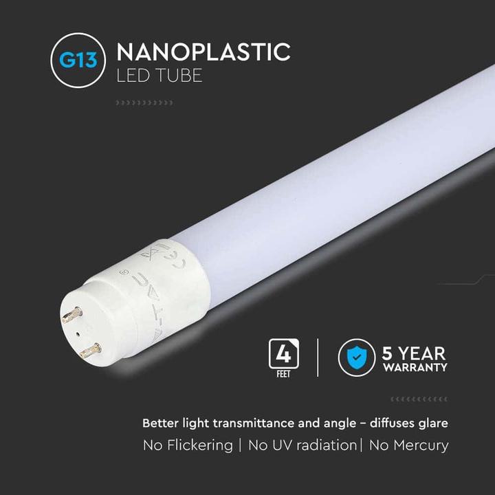 Produktbild V-TAC VT122 LEDRöhre SAMSUNG Chip 120cm 16,5W G13 Nano Kunststoff 6500K (G13, 16.50 W, 1850 lm, 1 x, E)
