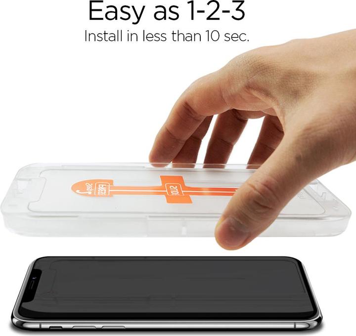 Actual product image Spigen Tempered glass glass. tR Ez Fit Apple iPhone Xr (1 Piece, Apple iPhone XR)