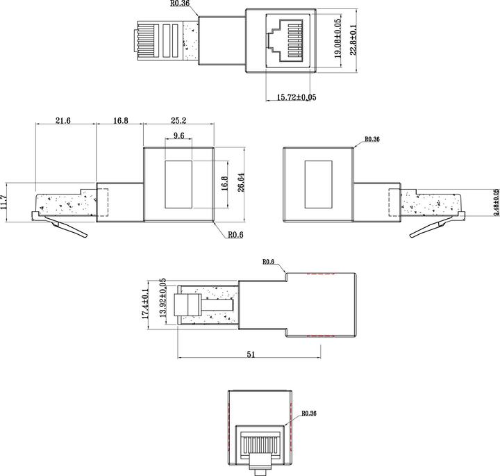Actual product image InLine RJ45 adapter (RJ45, RJ45 (1x))