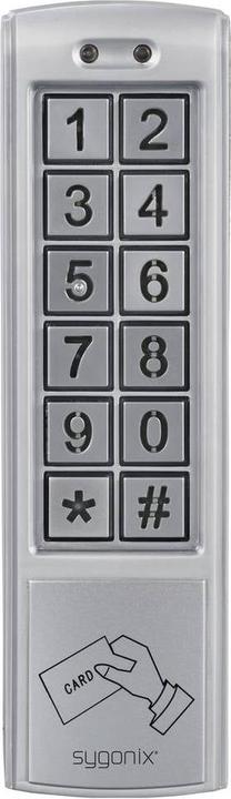 Immagine prodotto Sygonix SY-6421352 Code-Tastatur mit RFID Oberflächenmontage 12 V DC/AC, 24 V D (Scheda chiave, Combinazione numerica elettronica)