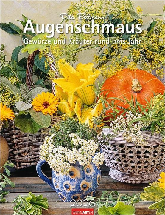 Produktbild Augenschmaus Kalender 2026 - Gewürze und Kräuter rund ums Jahr (30 x 39 cm, Harter Einband, Deutsch)