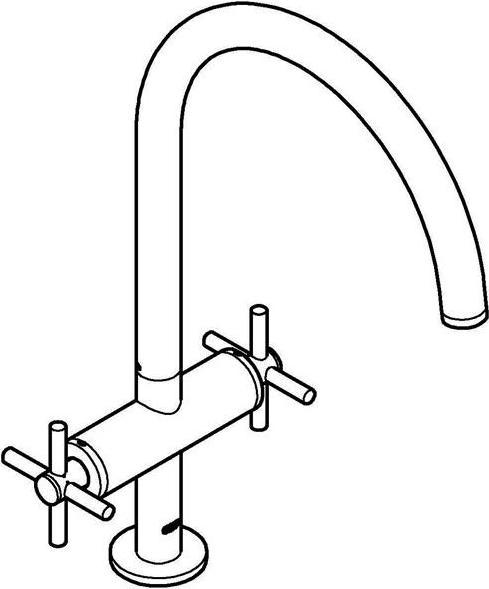 Image du produit Grohe Mitigeur d'évier à deux poignées ATRIO 1/2" bec C su-st