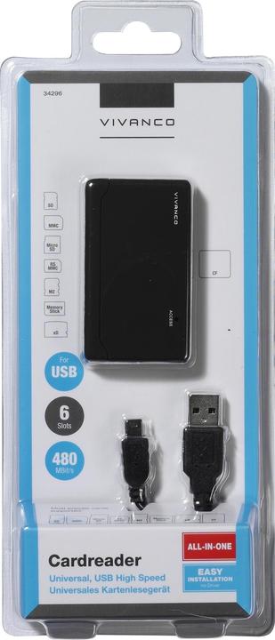 Actual product image Vivanco IT-USBCR 6SL (USB 2.0)