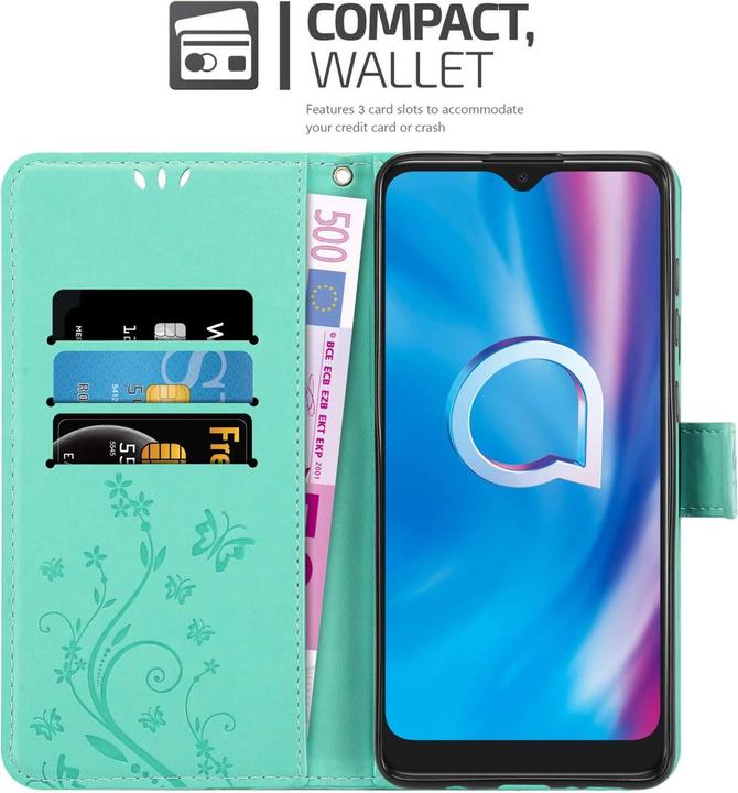 Produktbild Cadorabo Hülle für Alcatel 1S 2020 mit Blumen Muster (Alcatel 1S (2020))