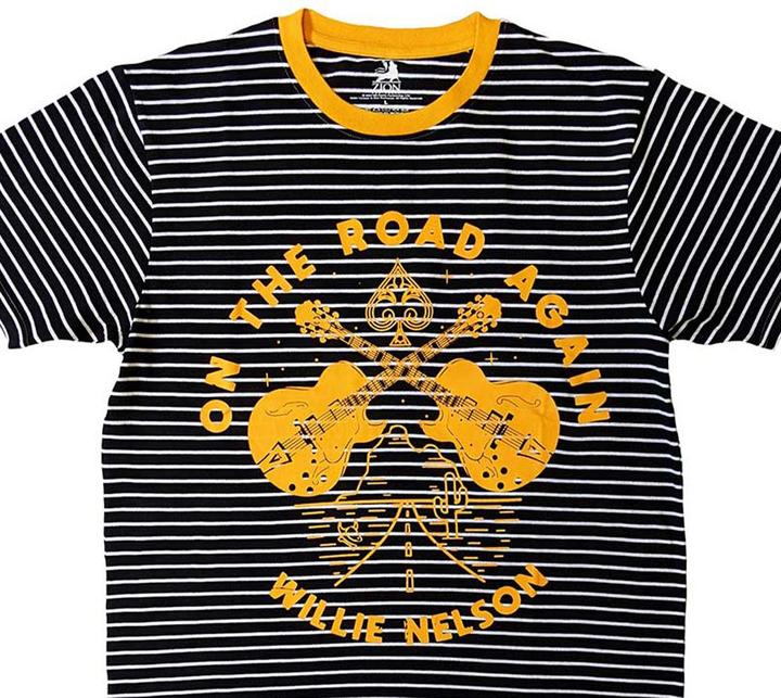 Immagine prodotto Willie Nelson On The Road Again Maglietta Suoneria Adulto Unisex (L)