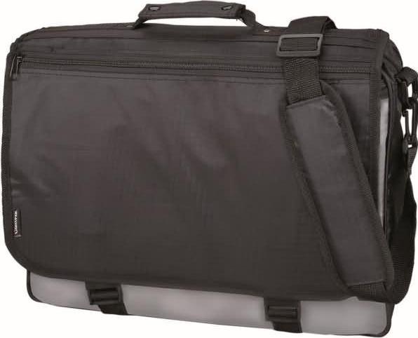 Image du produit Lightpak Sac à bandoulière Wave, en polyester résistant, env. 31 × 40 × 10 cm, noir/gris