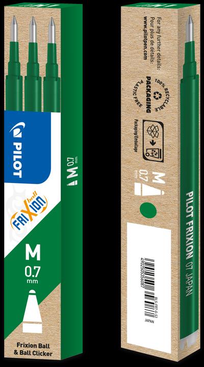 Actual product image Pilot FriXion Refill Set à 3 (Refill, Green, 0.35 mm)