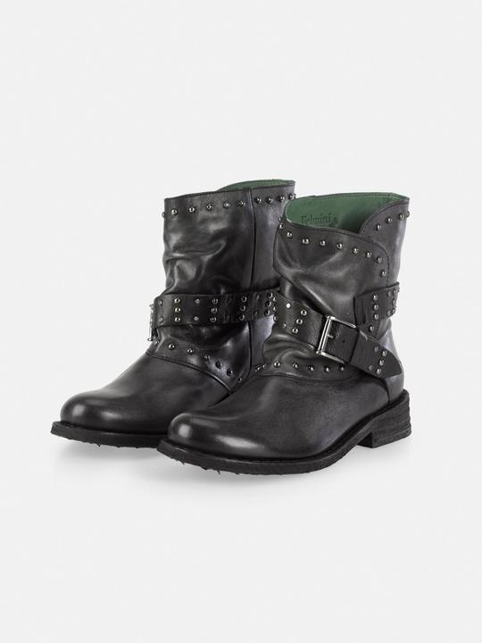 Produktbild Felmini GREDO D905 Bikerstiefel mit dekorativen Nieten entlang des Schafts und Schnallenriemen, mit einem Vi (36)