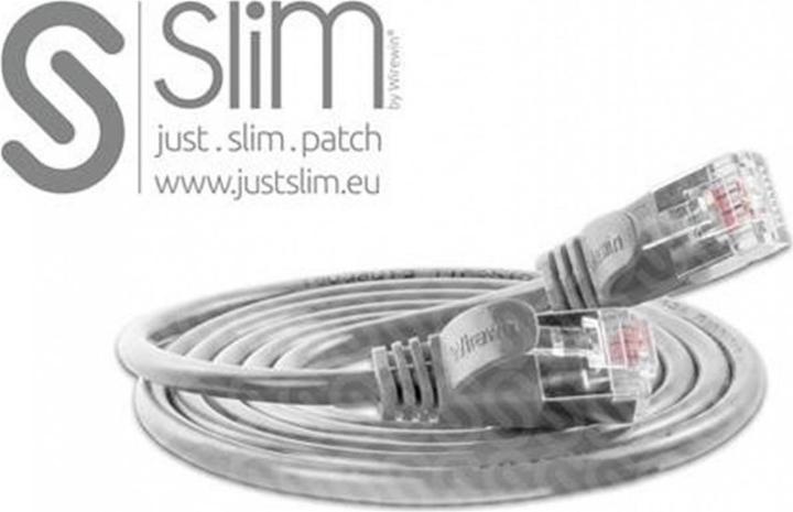 Productafbeelding Wirewin Slanke patchkabel: F/FTP, 7,5m, grijs (U/FTP, CAT6, 7.50 m)
