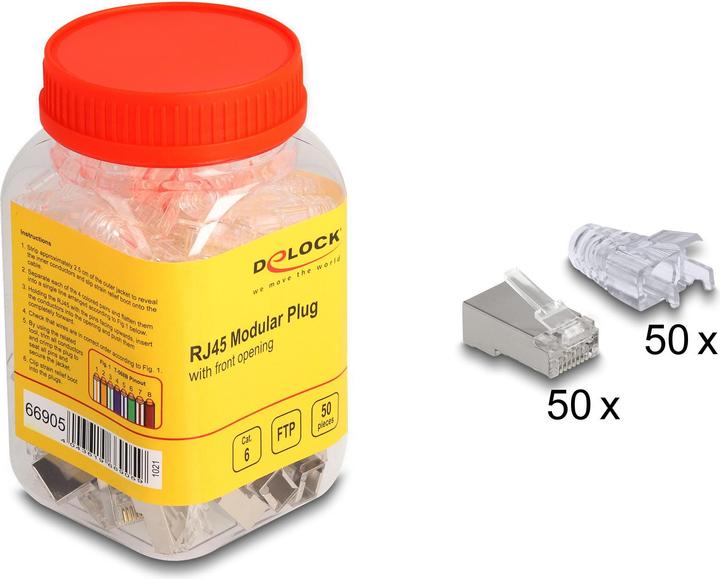 Produktbild Delock RJ45 Modularer Stecker (Netzwerkkabel Stecker)