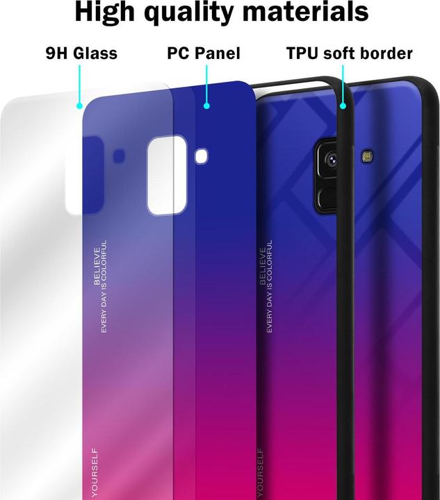 Produktbild Cadorabo TPU 2 Farben Glas Cover (Samsung Galaxy A8 (2018))