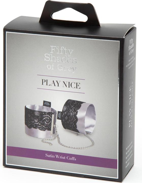 Image du produit Fifty Shades of Grey Poignets Play Nice Satin & Dentelle - Noir