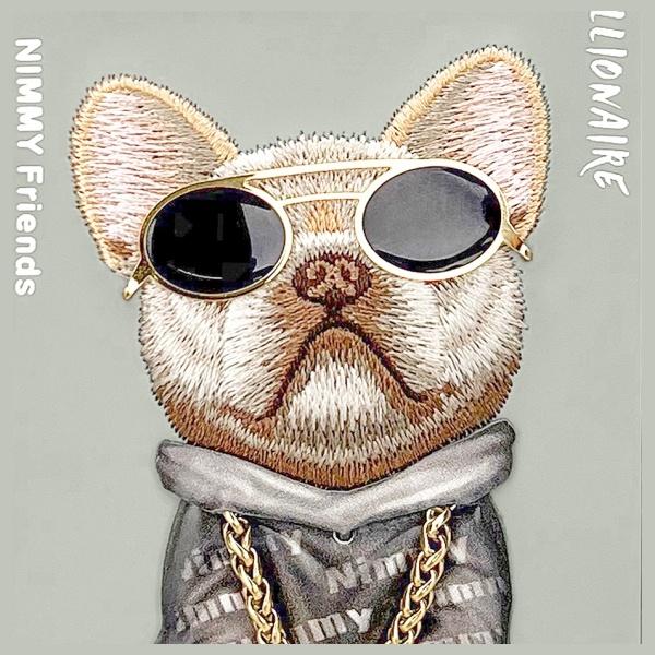 Produktbild Nimmy case iPhone 15 Pro Max 6.7" gray Glasses Cool Dog (Apple iPhone 15 Pro Max)
