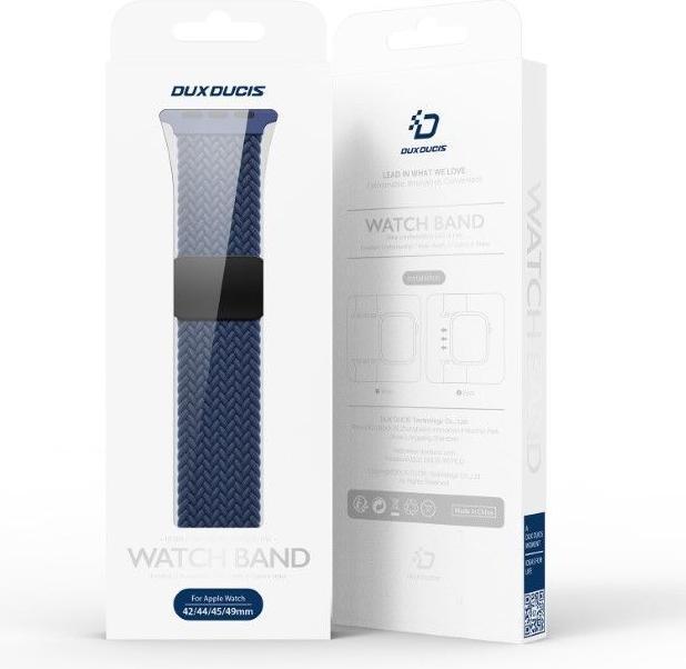 Actual product image Dux Ducis Mixture Pro Strap Apple Watch 42mm/44mm/45mm/49mm - Blue (42 mm, 44 mm, 45 mm, 49 mm, Nylon)