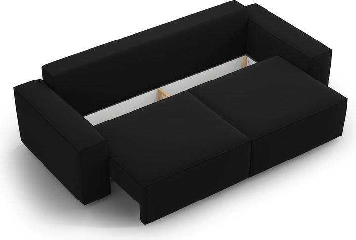 Actual product image Micadoni Velvet Sofa With Bed Function And Box, "Jodie", 3 Seats, 247x107x86 Made in Europe (2 person sofa, 3-seater, 4-seater)