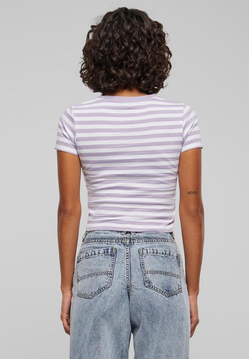 Actual product image Urban Classics Ladies Short Striped Tee - 142651 (4XL)