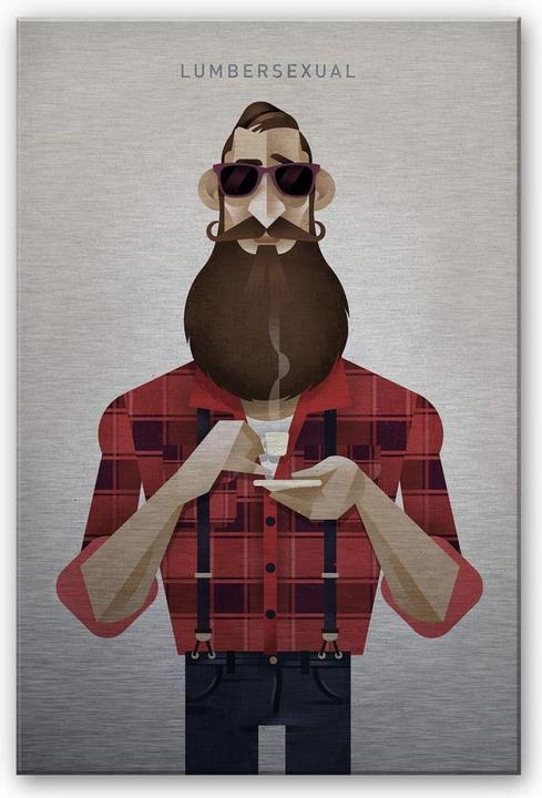 Immagine prodotto Trenddeko Effetto Argento - Lumbersexual (75 x 120 cm)