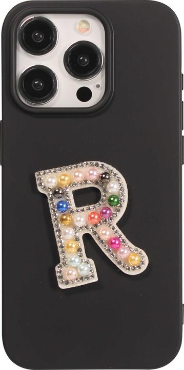 Image du produit PhoneLook Autocollant sticker pour téléphone/tablette/ordinateur brodé en 3D pearls Rainbow Lettre R