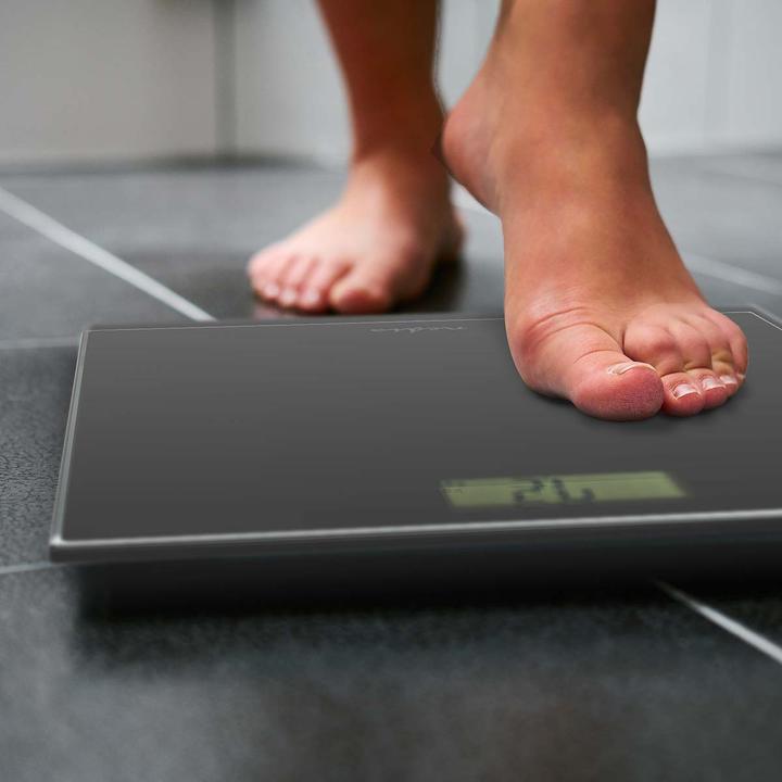 Immagine prodotto Nedis Bilancia pesapersone | Digitale | Nera | Vetro temperato | Capacità di pesatura massima: 150 kg (150 kg)