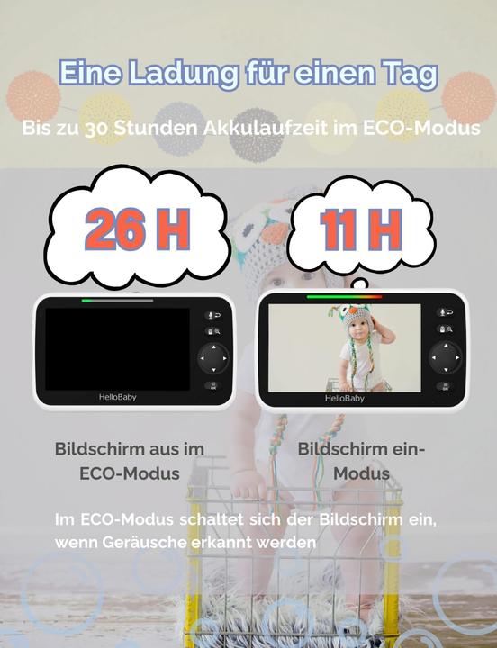 Image du produit HelloBaby Babyphone mit 2 Kameras (Vidéo et audio, 305 m)