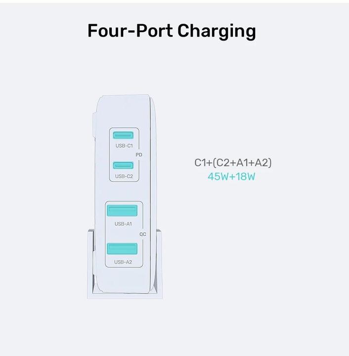 Immagine prodotto Unitek ŁADOWARKA BIURKOWA GAN 70W 2XUSB-A 2XUSB-C (70 W)